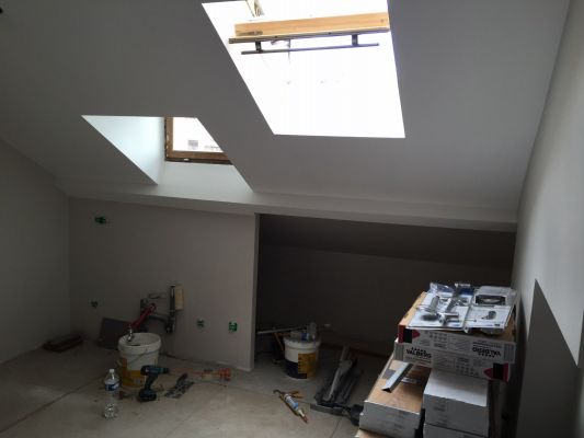 Installation des fenêtres de toit